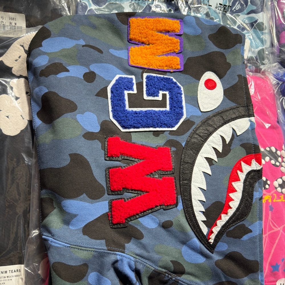 BAPE Color Camo Shark Full Zip Hoodie ‘Blue’ - Picture 5 of 7